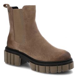 Brązowe Botki Lemar Damskie Stylowe Buty Jesienne. Brązowe botki damskie Lemar, na jesień, ze skóry, eleganckie, bez obcasa, na obcasie, bez zapięcia. Za 259.00 zł.