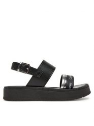 Calvin Klein Jeans Sandały V4A2-82053-0371X M Czarny. Czarne sandały dziewczęce Calvin Klein Jeans, z jeansu, bez zapięcia. Za 279.99 zł.
