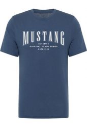 Męski T-Shirt Mustang Style Alex Dark Denim 1018007 5242. T-shirty męskie Mustang, m, bez wzorów, z denimu, bez kołnierzyka. Za 79.99 zł.