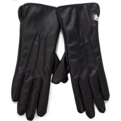 Rękawiczki Damskie TRUSSARDI JEANS - Gloves 58Z00073 K299. Czarne rękawiczki damskie TRUSSARDI JEANS, z jeansu. Za 189.00 zł.