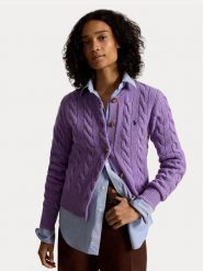 Polo Ralph Lauren Kardigan 211972104505 Fioletowy jasny Slim Fit. Fioletowe swetry damskie Polo Ralph Lauren, xs, bez wzorów, z wełny, bez kołnierzyka, bez ramiączek, bez kaptura. Za 1,199.00 zł.