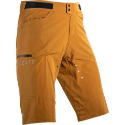 Spodenki rowerowe (+spodenki kolarskie z pampersem w zestawie) LEATT Shorts MTB. Brązowe krótkie spodenki sportowe męskie LEATT, l, bez wzorów, rowerowe. Za 299.99 zł.