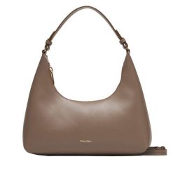 Torebka Calvin Klein. Brązowe torebki do ręki damskie Calvin Klein, bez wzorów, klasyczne, bez dodatków. Za 489.99 zł.