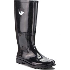 Kalosze CHIARA FERRAGNI - 18AI-CF2188 Black. Czarne kozaki damskie Chiara Ferragni, z materiału. W wyprzedaży za 649.00 zł.