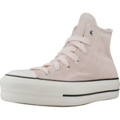 Buty CONVERSE CHUCK TAYLOR ALL STAR LIFT PLATAFORM SUEDE Rose. Czerwone trampki i tenisówki damskie Converse, bez wzorów, z tkaniny, retro, bez zapięcia. Za 267.99 zł.