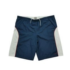 Męskie kąpielówki granatowe. Niebieskie kąpielówki męskie Nike, m, bez wzorów, z materiału, długie. Za 80.90 zł.