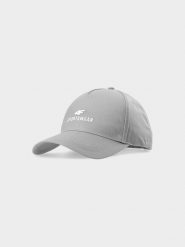 4F Czapka z daszkiem strapback uniseks - szara L/XL. Szare czapki i kapelusze damskie 4f, na lato, bez wzorów, z bawełny, klasyczne. W wyprzedaży za 39.99 zł.