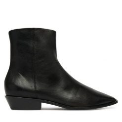 Botki Balagan. Czarne botki damskie BALAGAN, bez obcasa, na słupku, bez zapięcia. Za 729.99 zł.