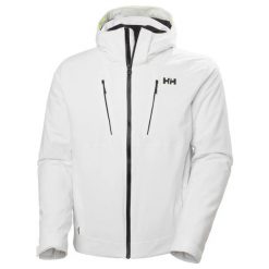 Kurtka narciarska Helly Hansen Alpha 4.0. Białe kurtki snowboardowe męskie Helly Hansen, m, bez wzorów, bez kaptura, narciarskie. Za 1,719.50 zł.