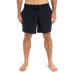 Szorty kąpielowe dla Mężczyzn SURFSILK SOLID 16" Czarny. Czarne krótkie spodenki sportowe męskie Quiksilver, m, bez wzorów, z elastanu. Za 199.99 zł.