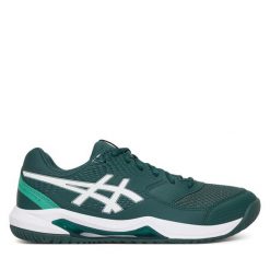 Buty do tenisa Asics. Zielone buty sportowe męskie Asics, bez zapięcia, tenisowe. Za 339.99 zł.