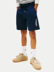 Tommy Hilfiger Szorty sportowe Monotype Print KB0KB10023 Granatowy Regular Fit. Niebieskie szorty dla chłopców Tommy Hilfiger, bez wzorów, z bawełny, sportowe. Za 229.99 zł.