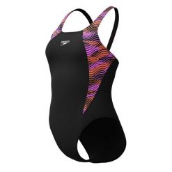 Damski kostium kąpielowy 1-częściowy Speedo Eco Hyperboom Splice Muscleb. Czarne kostiumy jednoczęściowe damskie Speedo, m, bez wzorów, sportowe, do pływania. Za 238.00 zł.