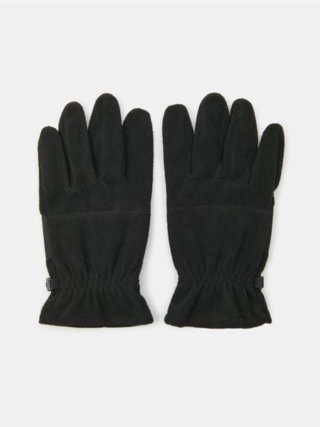 Sportowe rękawiczki Touch Screen - czarny. Czarne rękawiczki męskie Sinsay, bez wzorów, sportowe. Za 19.99 zł.