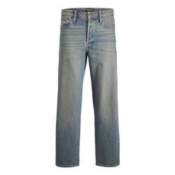 Spodnie Jack & Jones Eddie Original 543 niebieski denim. Niebieskie spodnie sportowe męskie Jack&Jones, bez wzorów, z denimu. Za 253.76 zł.