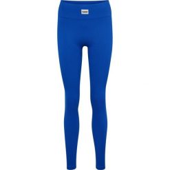 Damskie legginsy bezszwowe prążkowane Hummel Pulse. Niebieskie legginsy damskie Hummel, l, bez wzorów, z elastanu, na fitness i siłownię. Za 164.00 zł.