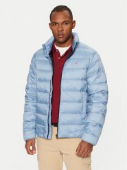 Tommy Jeans Kurtka puchowa DM0DM20658 Niebieski Regular Fit. Niebieskie kurtki męskie Tommy Jeans, m, bez wzorów, z jeansu, bez kaptura. Za 509.99 zł.