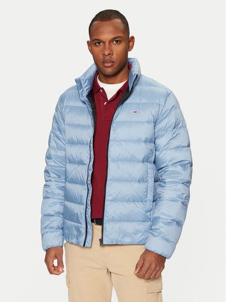 Tommy Jeans Kurtka puchowa DM0DM20658 Niebieski Regular Fit. Niebieskie kurtki męskie Tommy Jeans, m, bez wzorów, z jeansu, bez kaptura. Za 509.99 zł.