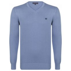 Felix Hardy Sweter Męski M Niebieski. Niebieskie swetry przez głowę męskie Felix Hardy, dekolt w kształcie v. Za 159.00 zł.