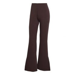Rozkloszowane spodnie damskie adidas Soft Lux. Brązowe spodnie sportowe damskie Adidas, l, bez wzorów, z materiału, na fitness i siłownię. Za 374.99 zł.