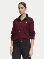 Morgan Kardigan 252-MJEANE Bordowy Regular Fit. Czerwone kardigany damskie Morgan, xs, bez wzorów, z wiskozy. Za 349.99 zł.