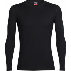 Icebreaker Mens Tech Top Ls Crewe Black/Black Xl. Czarne bielizna termoaktywna męska Icebreaker, z materiału. W wyprzedaży za 299.00 zł.