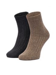 Nine West Skarpety długie CEO_LA_NW_12744_Z_AW26 (2-PACK) Brązowy. Brązowe skarpety damskie Nine West, bez wzorów, z nylonu. Za 39.99 zł.