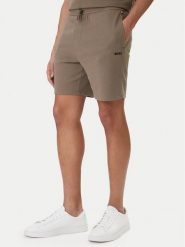 BOSS Szorty sportowe Waffle 50535884 Brązowy Regular Fit. Brązowe krótkie spodenki sportowe męskie Boss, m, bez wzorów, z syntetyku. Za 229.99 zł.