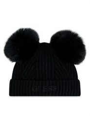 Guess Czapka J3BZ04 Z2QP0 Czarny. Czarne czapki dla dzieci Guess, na zimę, z aplikacjami, z materiału. Za 139.99 zł.