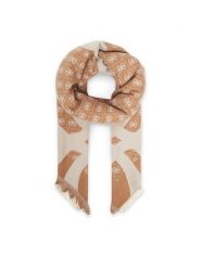 Guess Chusta AW5418 POL03 Beżowy. Brązowe rękawiczki damskie Guess, z aplikacjami, z materiału. Za 239.99 zł.