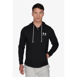 Bluza męska Under Armour RIVAL TERRY LC FZ. Czarne bluzy męskie Under Armour, m, bez wzorów, bez kaptura. Za 269.99 zł.