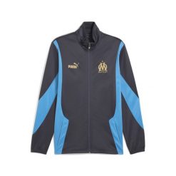 Męska rozpinana kurtka Olympique de Marseille ftblNRGY+ PUMA. Brązowe kurtki męskie Puma, m, z aplikacjami, sportowe, bez kaptura. W wyprzedaży za 254.50 zł.