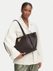 MICHAEL Michael Kors Torebka Hamilton 30F6GNXT7L Brązowy ciemny. Brązowe torebki do ręki damskie MICHAEL Michael Kors, bez wzorów, ze skóry, bez dodatków. Za 1,649.00 zł.