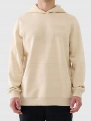 BLUZA MĘSKA DRESOWA 4F Z KAPTUREM KANGURKA TSWSM1980 KOLOR BEŻOWY. Brązowe bluzy męskie 4f, l, bez wzorów, z bawełny, z kapturem. Za 169.99 zł.