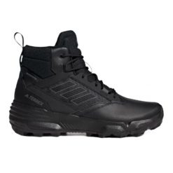Buty zimowe męskie Adidas Terrex Unity Leather Mid RAIN.RDY czarne - GZ3325. Czarne trekkingi męskie Adidas, na zimę, trekkingowe. Za 378.99 zł.