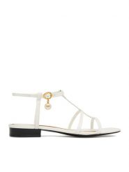 GINO ROSSI Sandały CEO-ROSE-LT22866-1 Biały. Białe sandały damskie Gino Rossi, bez wzorów, ze skóry, bez obcasa, na płaskiej podeszwie, bez zapięcia. Za 299.99 zł.