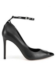Eva Minge Szpilki OLIVIA-V-375-121-1 Czarny. Czarne szpilki damskie Eva Minge, bez wzorów, ze skóry, bez obcasa, bez zapięcia. Za 429.99 zł.