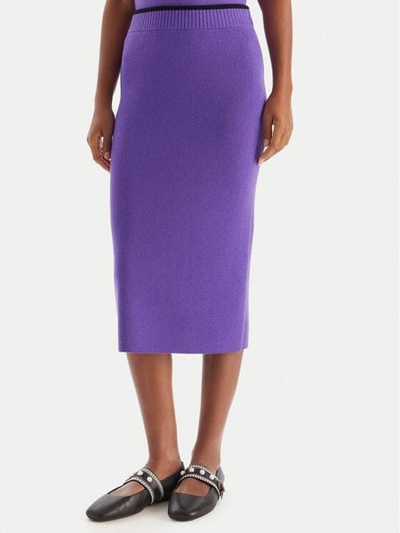 PINKO Spódnica midi 105489 A2Q9 W21 Fioletowy Regular Fit. Fioletowe spódnice damskie Pinko, s, bez wzorów, z wełny, midi. Za 1,059.00 zł.