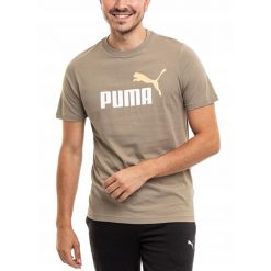 Koszulka Mężczyzna PUMA T-shirt Bluzka z Krótkim Rękawem Sportowa Wygodna M. Brązowe koszulki sportowe męskie Puma, m, bez wzorów, z bawełny, sportowe, bez kołnierzyka. Za 121.07 zł.