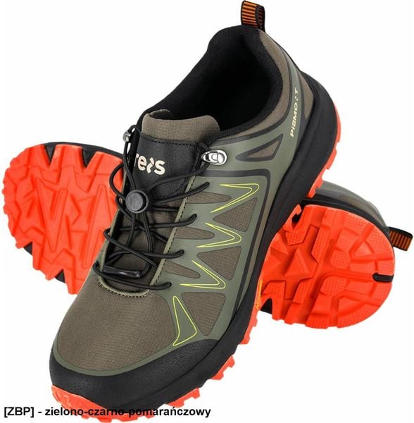 BPIEMONT - Półbuty robocze PIEMONT męskie lekkie wygodne tkanina Oxford połączona z PU wciągane do pracy górskie - zielono-czarno-pomarańczowy 39. Brązowe półbuty na co dzień męskie Reis. Za 192.46 zł.