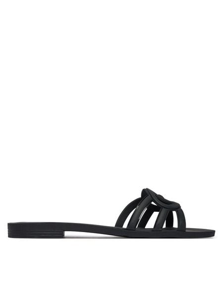 Guess Klapki FLJHO2 ELE03 Czarny. Czarne klapki damskie Guess, z aplikacjami, z syntetyku, bez obcasa. Za 162.99 zł.