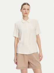 Tommy Hilfiger Koszula WW0WW44683 Beżowy Relaxed Fit. Brązowe bluzki damskie Tommy Hilfiger, bez wzorów, z wiskozy, bez kołnierzyka, bez ramiączek. Za 239.99 zł.