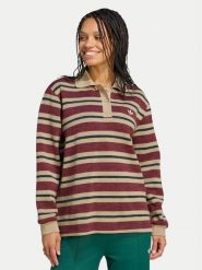 Adidas Bluza Stripe Knitted Polo Top LG4083 Bordowy Regular Fit. Czerwone bluzy damskie Adidas, m, bez wzorów, z syntetyku, bez kaptura. Za 269.99 zł.