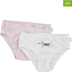 Majtki (2 pary) w kolorze jasnoróżowo-białym. Bielizna dla dziewczynek marki Schiesser Kids. W wyprzedaży za 49.95 zł.