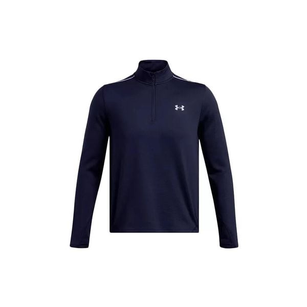 Bluza Under Armour Vanish Cw Half Zip. Niebieskie bluzy męskie Under Armour, l, bez wzorów, z elastanu, z kapturem, na fitness i siłownię. Za 364.75 zł.