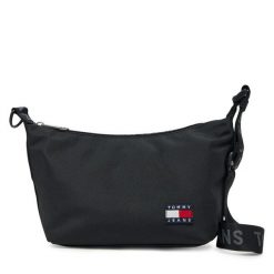 Torebka Tommy Jeans. Czarne torebki do ręki damskie Tommy Jeans, bez wzorów, z jeansu, klasyczne, bez dodatków. Za 179.99 zł.