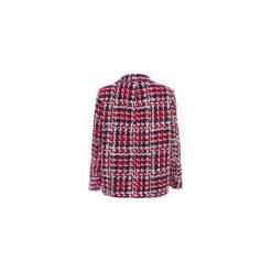 ELEGANCKA KURTKA DAMSKA BOMBKA GLAMOUR Z BUKLI. Fioletowe kurtki damskie Bien fashion, w kolorowe wzory, z materiału. Za 199.00 zł.