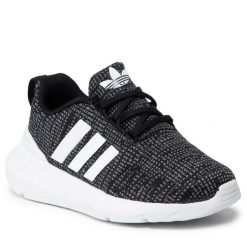 Sneakersy adidas. Czarne półbuty dziewczęce Adidas, bez wzorów, bez zapięcia. Za 179.99 zł.