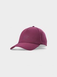 4F Czapka z daszkiem strapback męska - czerwona M. Czerwone czapki i kapelusze męskie 4f, na lato, z aplikacjami, z syntetyku, klasyczne. W wyprzedaży za 39.99 zł.