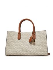 MICHAEL Michael Kors Torebka Scarlett Medium Signature Logo Satchel 30F4GETS2B Beżowy. Brązowe torebki do ręki damskie MICHAEL Michael Kors, bez wzorów, ze skóry, bez dodatków. Za 1,099.00 zł.